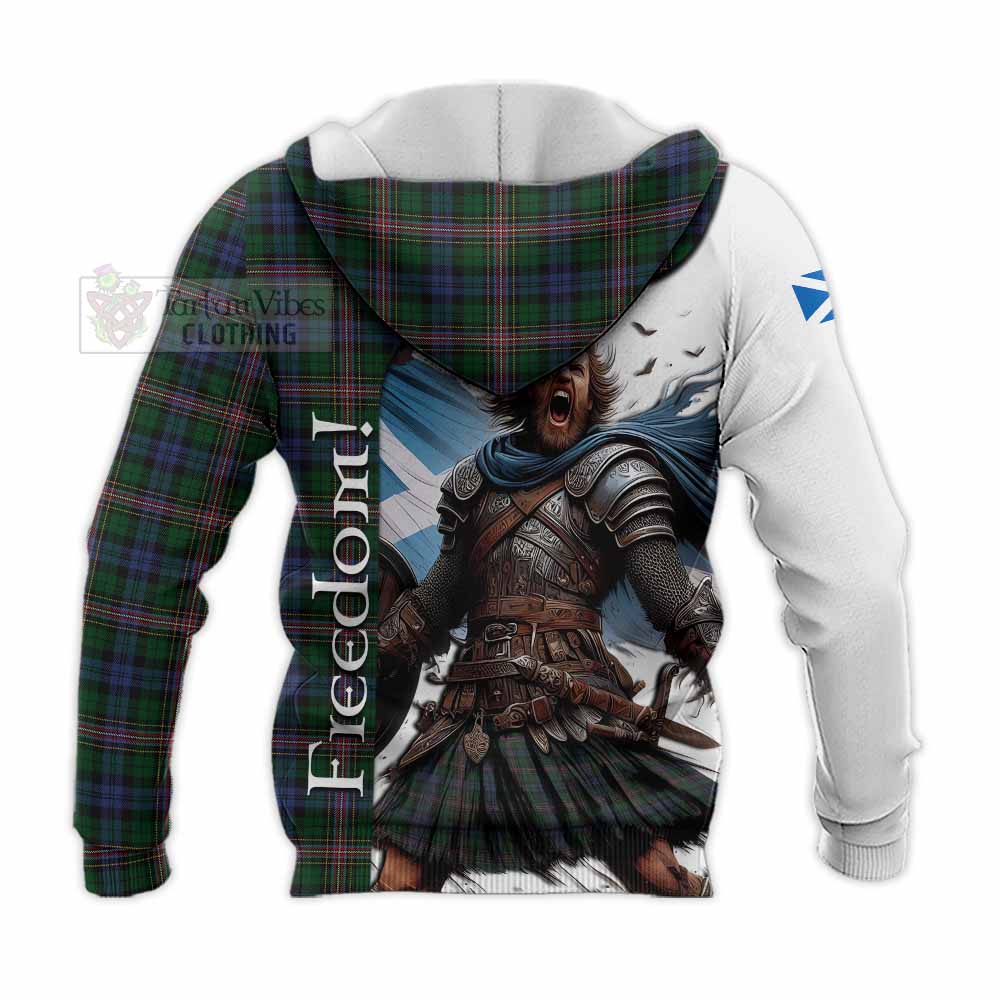 Tartan Vibes Clothing Allison Crest Tartan Knitted Hoodie Inspired by the Freedom of Scottish Warrior