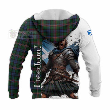 Allison Crest Tartan Knitted Hoodie Inspired by the Freedom of Scottish Warrior