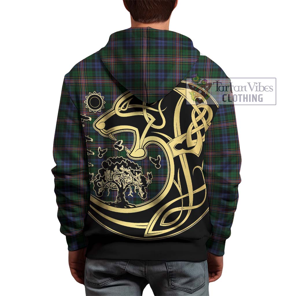 Tartan Vibes Clothing Allison Tartan Hoodie with Family Crest Celtic Wolf Style