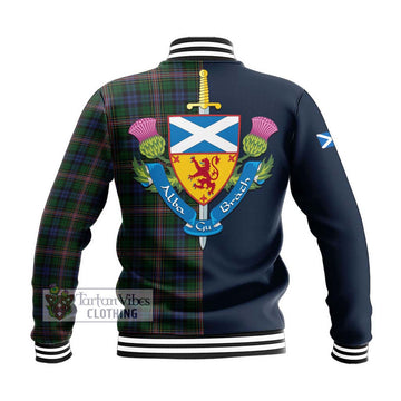 Allison Tartan Baseball Jacket Alba with Scottish Lion Royal Arm Half Style