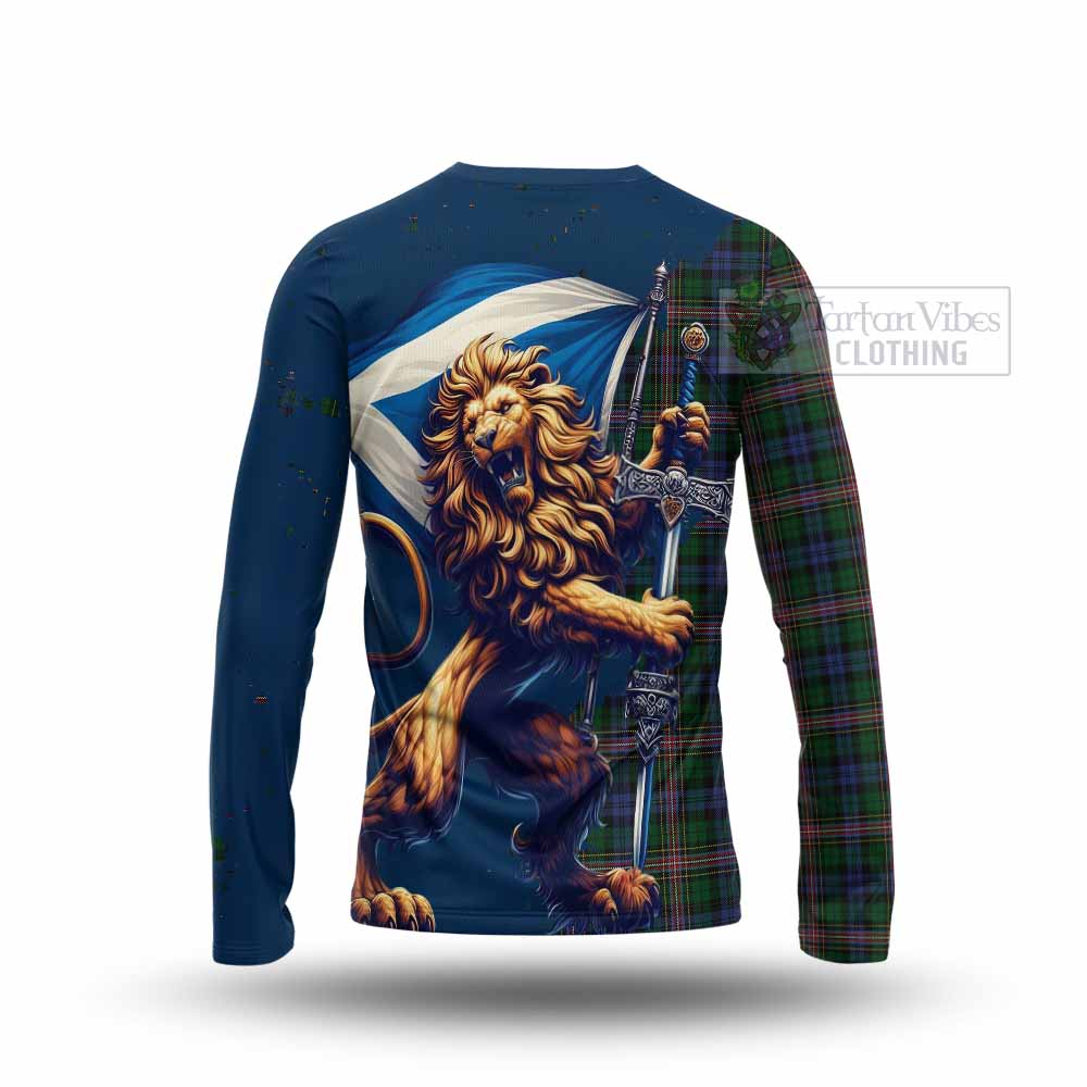 Tartan Vibes Clothing Allison Tartan Family Crest Long Sleeve T-Shirt with Scottish Majestic Lion