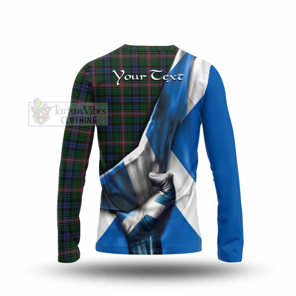 Tartan Vibes Clothing Allison Tartan Long Sleeve T-Shirt with Family Crest Scotland Patriotic Style