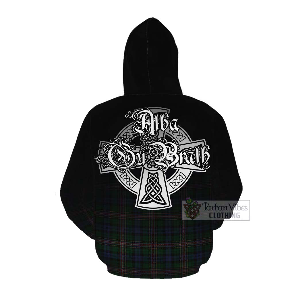 Tartan Vibes Clothing Allison Tartan Cotton Hoodie Featuring Alba Gu Brath Family Crest Celtic Inspired