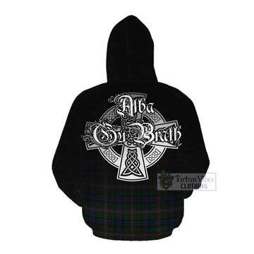 Allison Tartan Cotton Hoodie Featuring Alba Gu Brath Family Crest Celtic Inspired