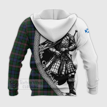 Allison Tartan Clan Crest Knitted Hoodie with Highlander Warrior Celtic Style