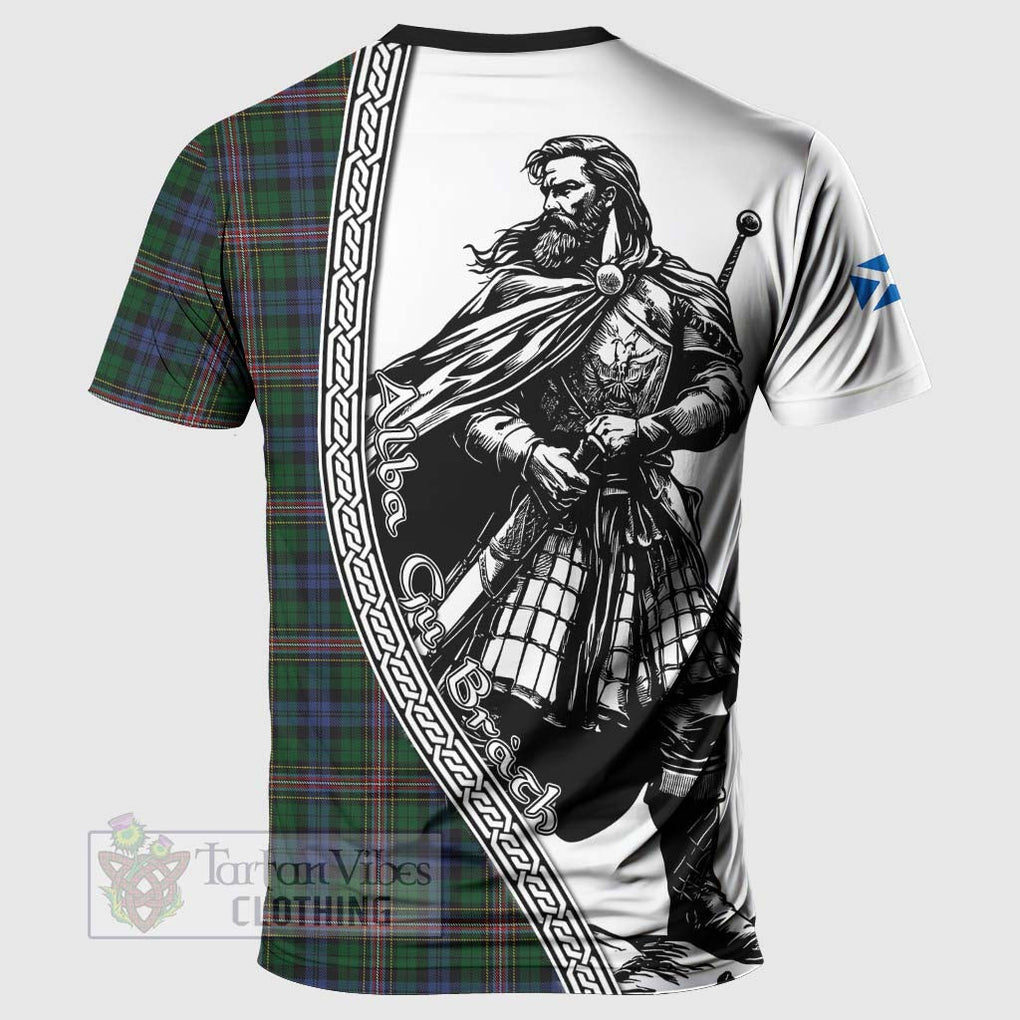 Allison Tartan Clan Crest T-Shirt with Highlander Warrior Celtic Style - Tartan Vibes Clothing
