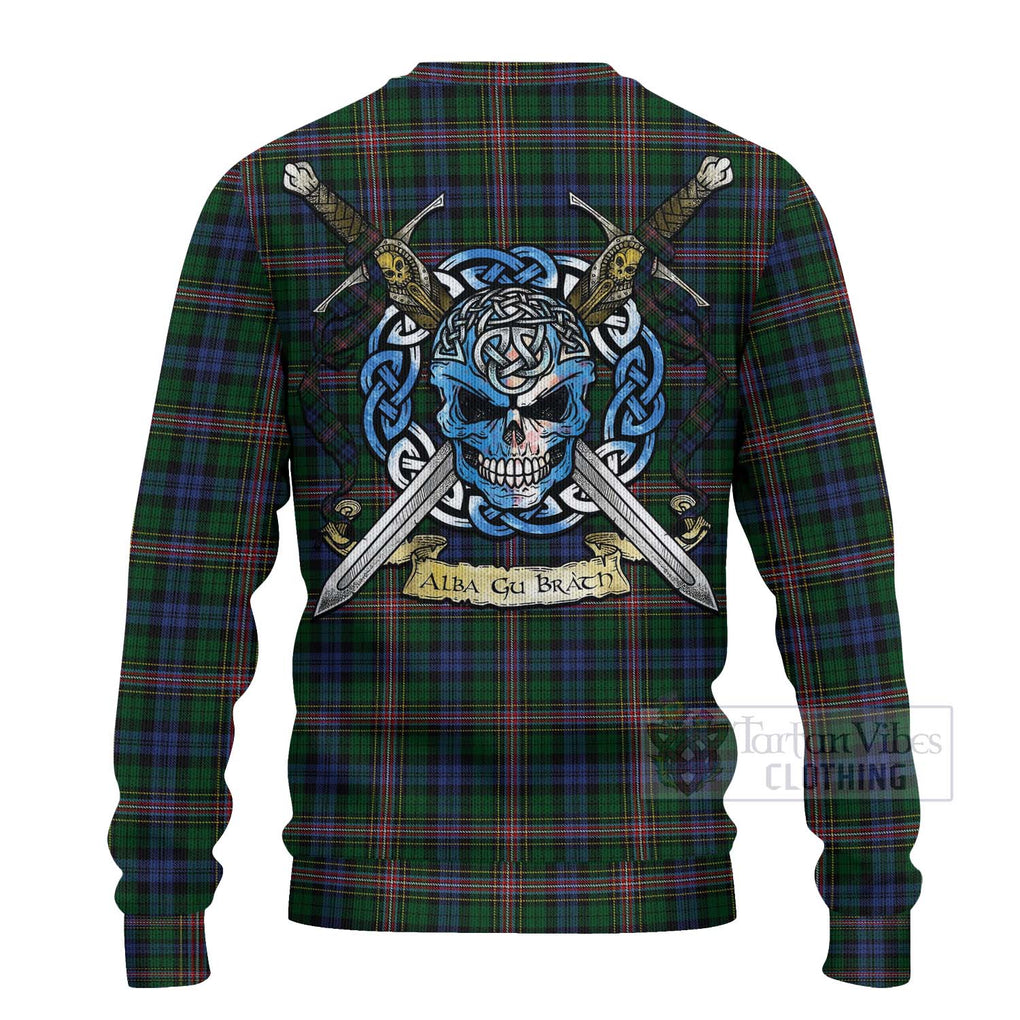 Allison Tartan Ugly Sweater with Family Crest Celtic Skull Style - Tartan Vibes Clothing