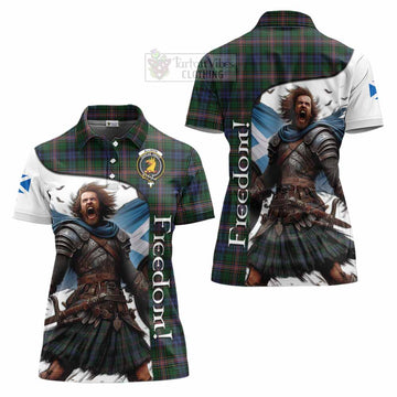 Allison Crest Tartan Women's Polo Shirt Inspired by the Freedom of Scottish Warrior