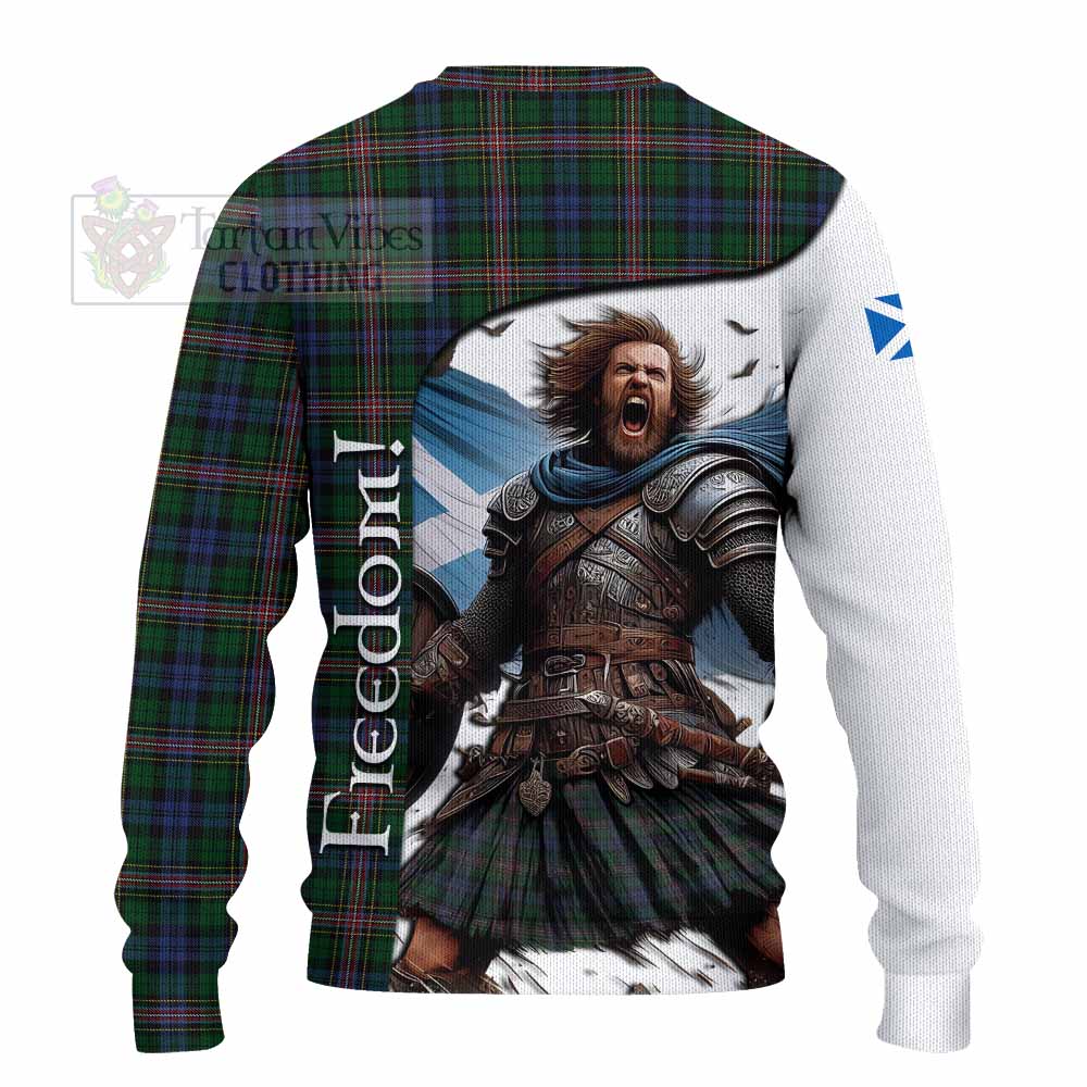 Tartan Vibes Clothing Allison Crest Tartan Knitted Sweater Inspired by the Freedom of Scottish Warrior