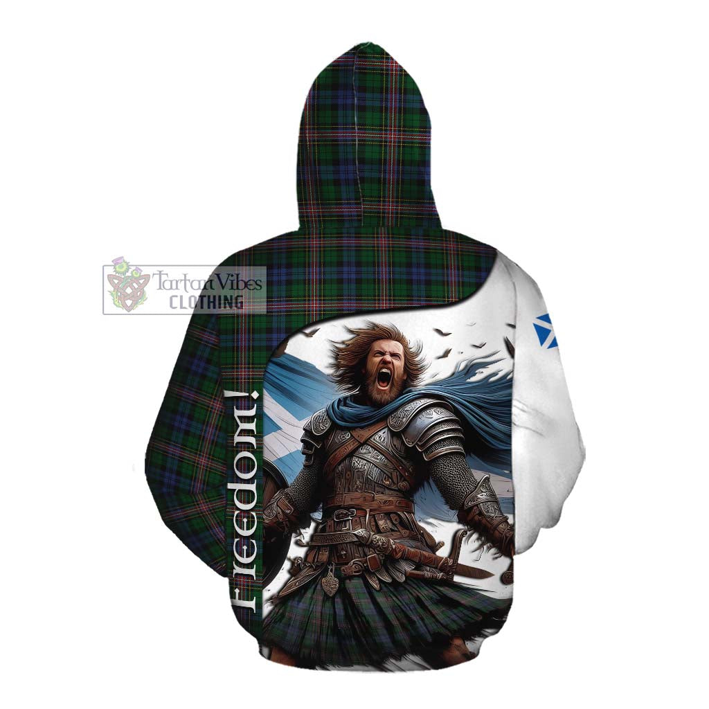 Tartan Vibes Clothing Allison Crest Tartan Cotton Hoodie Inspired by the Freedom of Scottish Warrior