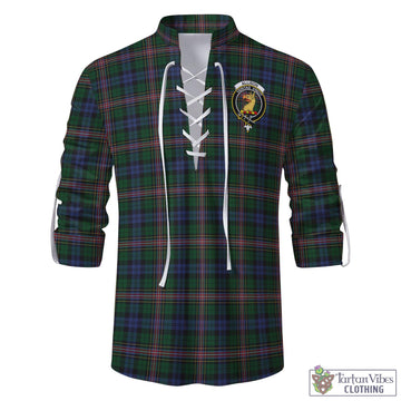 Allison Tartan Men's Scottish Traditional Jacobite Ghillie Kilt Shirt with Family Crest