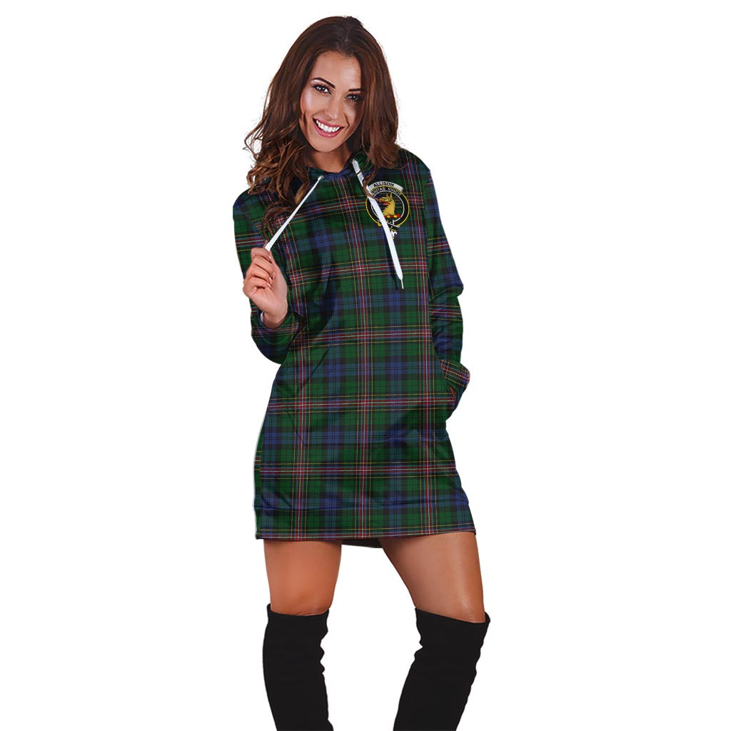 Allison Tartan Hoodie Dress with Family Crest - Tartan Vibes Clothing