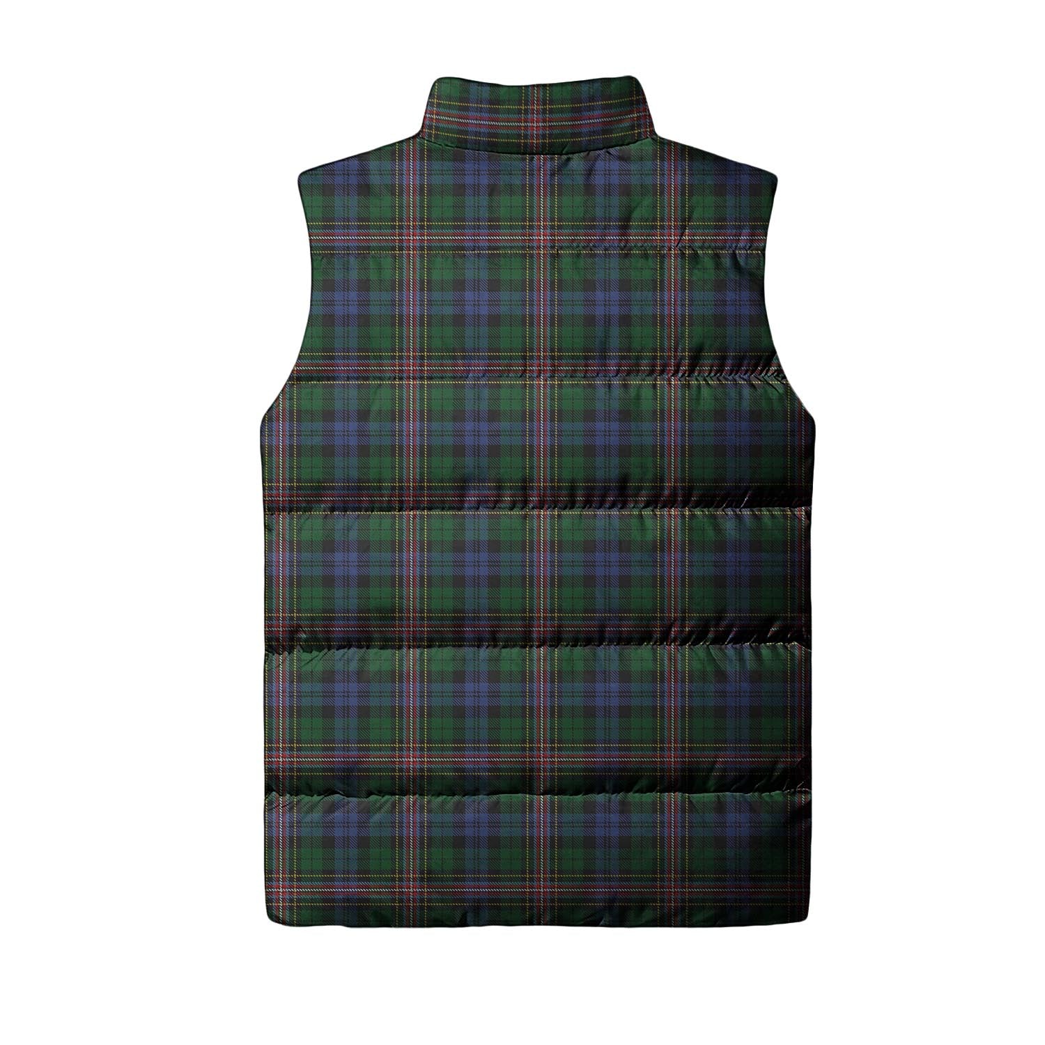 Allison Tartan Sleeveless Puffer Jacket with Family Crest - Tartanvibesclothing