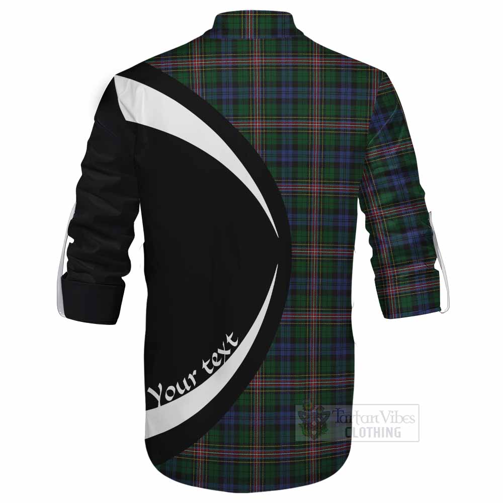 Allison Tartan Ghillie Kilt Shirt with Family Crest Circle Style - Tartan Vibes Clothing
