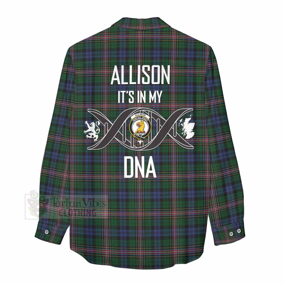 Tartan Vibes Clothing Allison Tartan Women's Casual Shirt with Family Crest DNA In Me Style