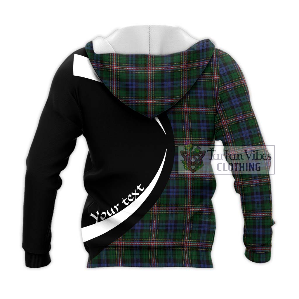 Allison Tartan Knitted Hoodie with Family Crest Circle Style - Tartan Vibes Clothing