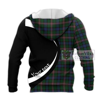 Allison Tartan Knitted Hoodie with Family Crest Circle Style