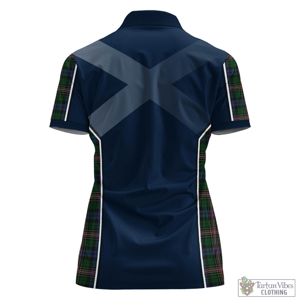 Tartan Vibes Clothing Allison Tartan Women's Polo Shirt with Family Crest and Scottish Thistle Vibes Sport Style