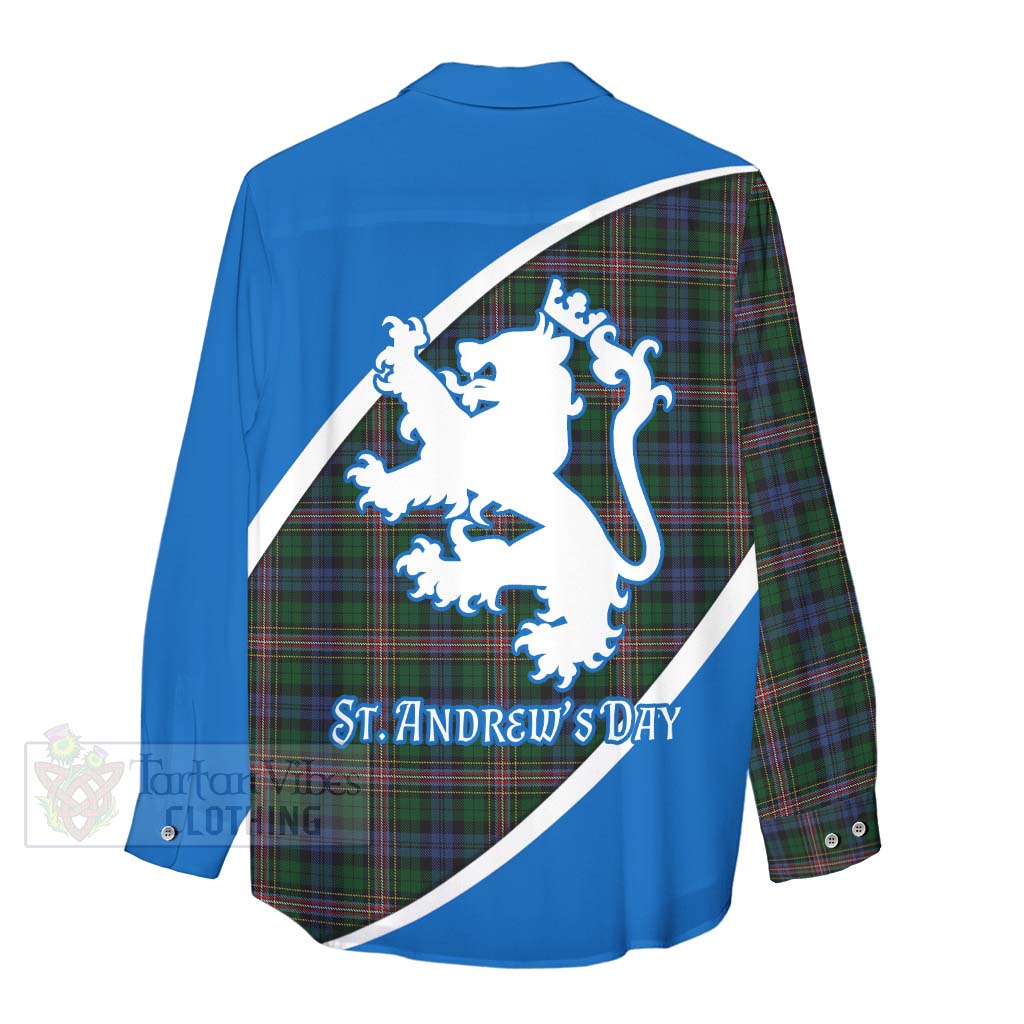 Tartan Vibes Clothing Allison Family Crest Tartan Women's Casual Shirt Celebrate Saint Andrew's Day in Style