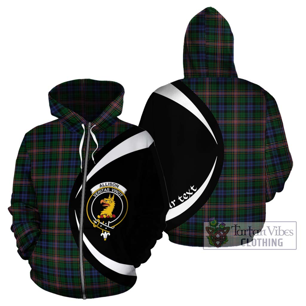 Tartan Vibes Clothing Allison Tartan Hoodie with Family Crest Circle Style