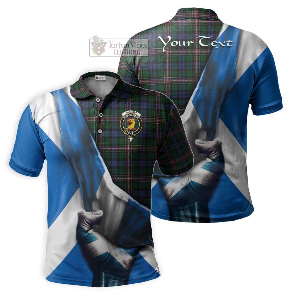 Tartan Vibes Clothing Allison Tartan Polo Shirt with Family Crest Scotland Patriotic Style