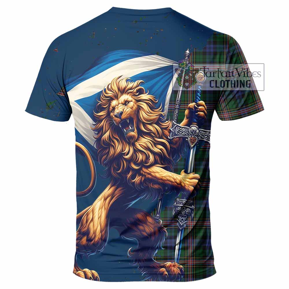 Tartan Vibes Clothing Allison Tartan Family Crest T-Shirt with Scottish Majestic Lion