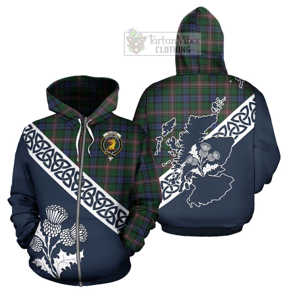 Tartan Vibes Clothing Allison Tartan Hoodie Featuring Thistle and Scotland Map