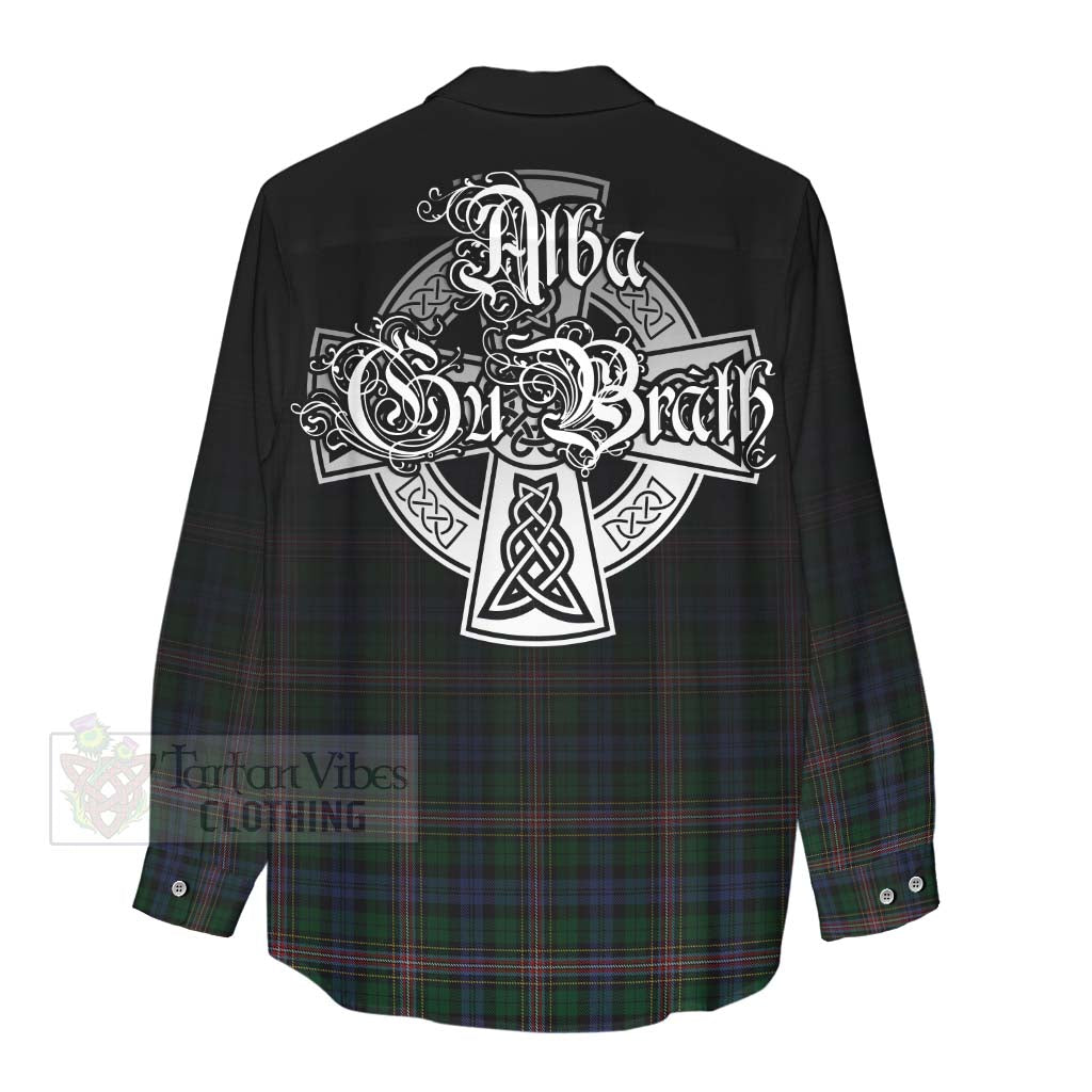 Tartan Vibes Clothing Allison Tartan Women's Casual Shirt Featuring Alba Gu Brath Family Crest Celtic Inspired