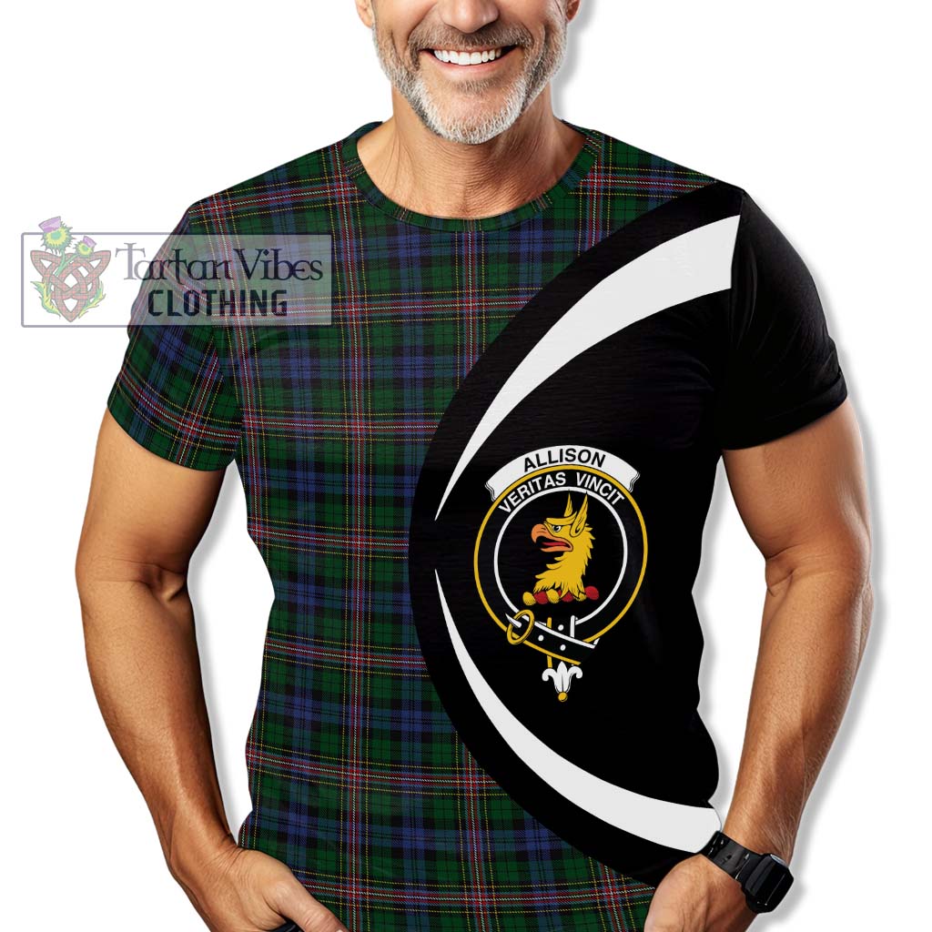 Tartan Vibes Clothing Allison Tartan T-Shirt with Family Crest Circle Style