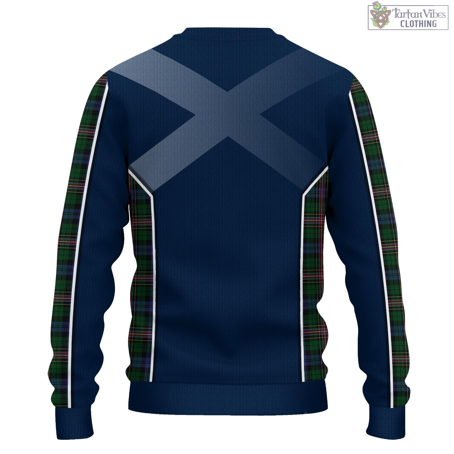 Tartan Vibes Clothing Allison Tartan Knitted Sweatshirt with Family Crest and Scottish Thistle Vibes Sport Style