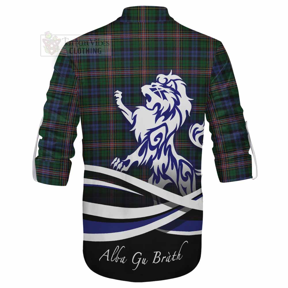 Tartan Vibes Clothing Allison Tartan Ghillie Kilt Shirt with Alba Gu Brath Regal Lion Emblem