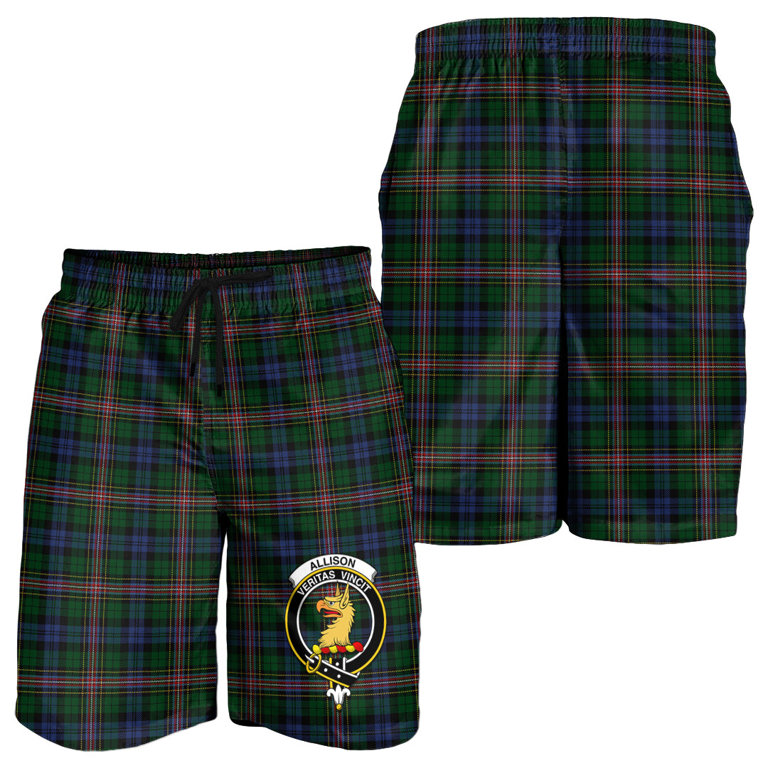 Allison Tartan Mens Shorts with Family Crest - Tartanvibesclothing