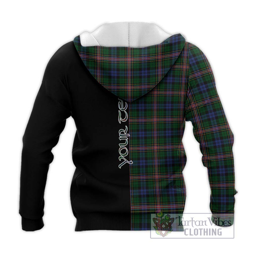 Allison Tartan Knitted Hoodie with Family Crest and Half Of Me Style - Tartanvibesclothing Shop