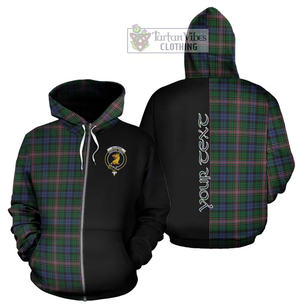 Allison Tartan Hoodie with Family Crest and Half Of Me Style - Tartanvibesclothing Shop