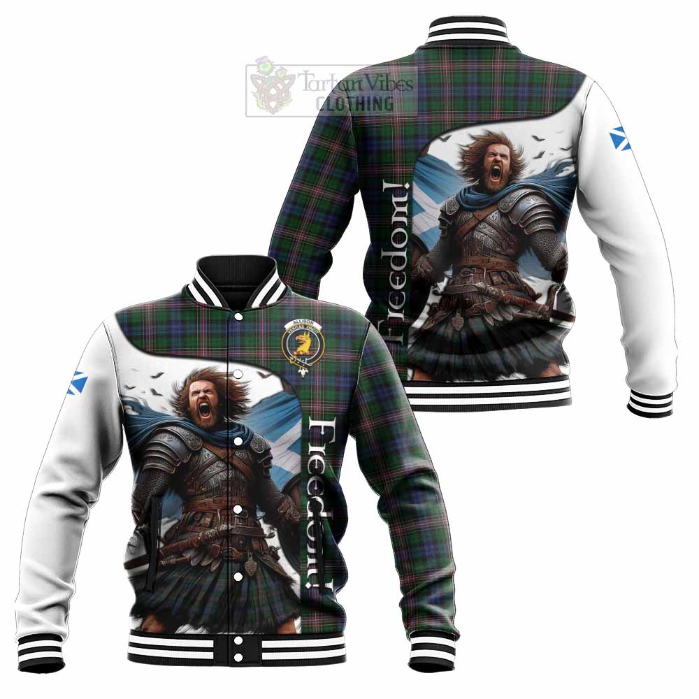 Tartan Vibes Clothing Allison Crest Tartan Baseball Jacket Inspired by the Freedom of Scottish Warrior