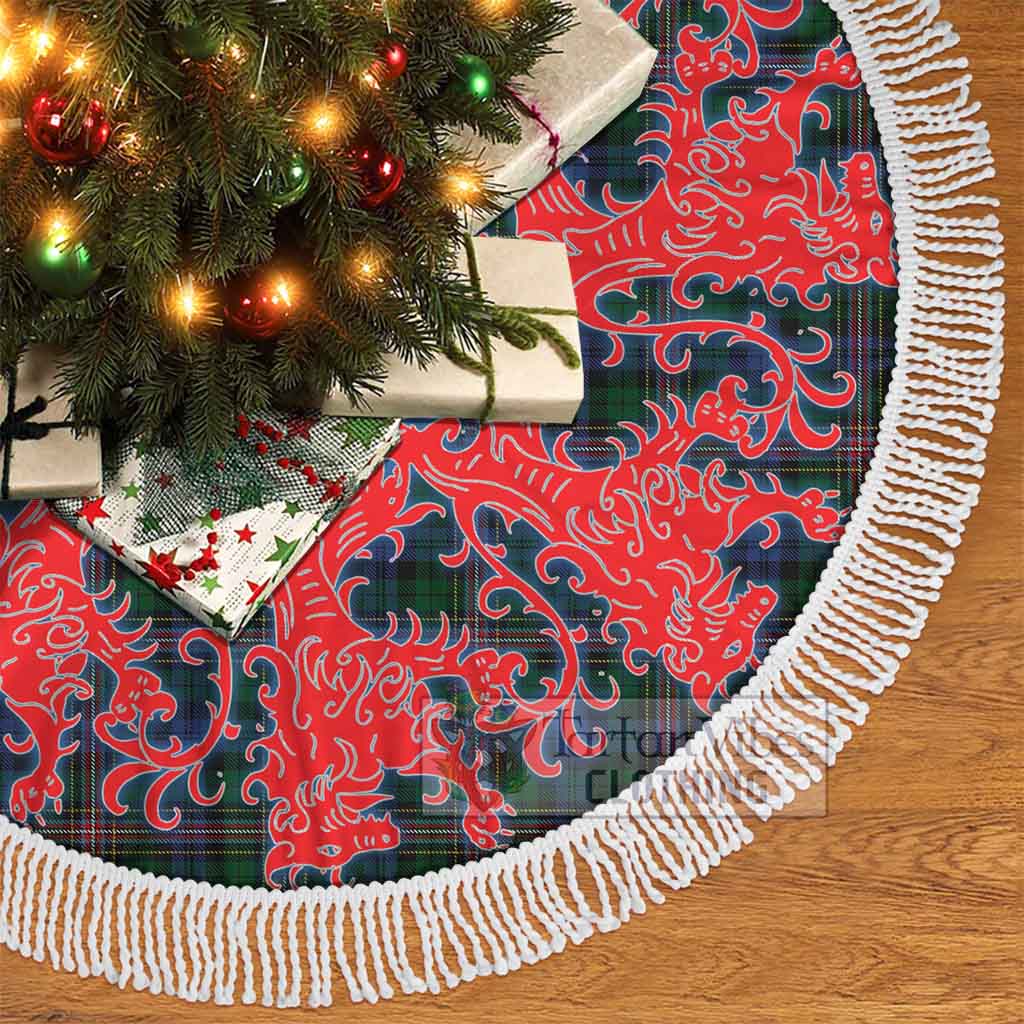 Tartan Vibes Clothing Allison Tartan Christmas Tree Skirt Lion Rampant Style