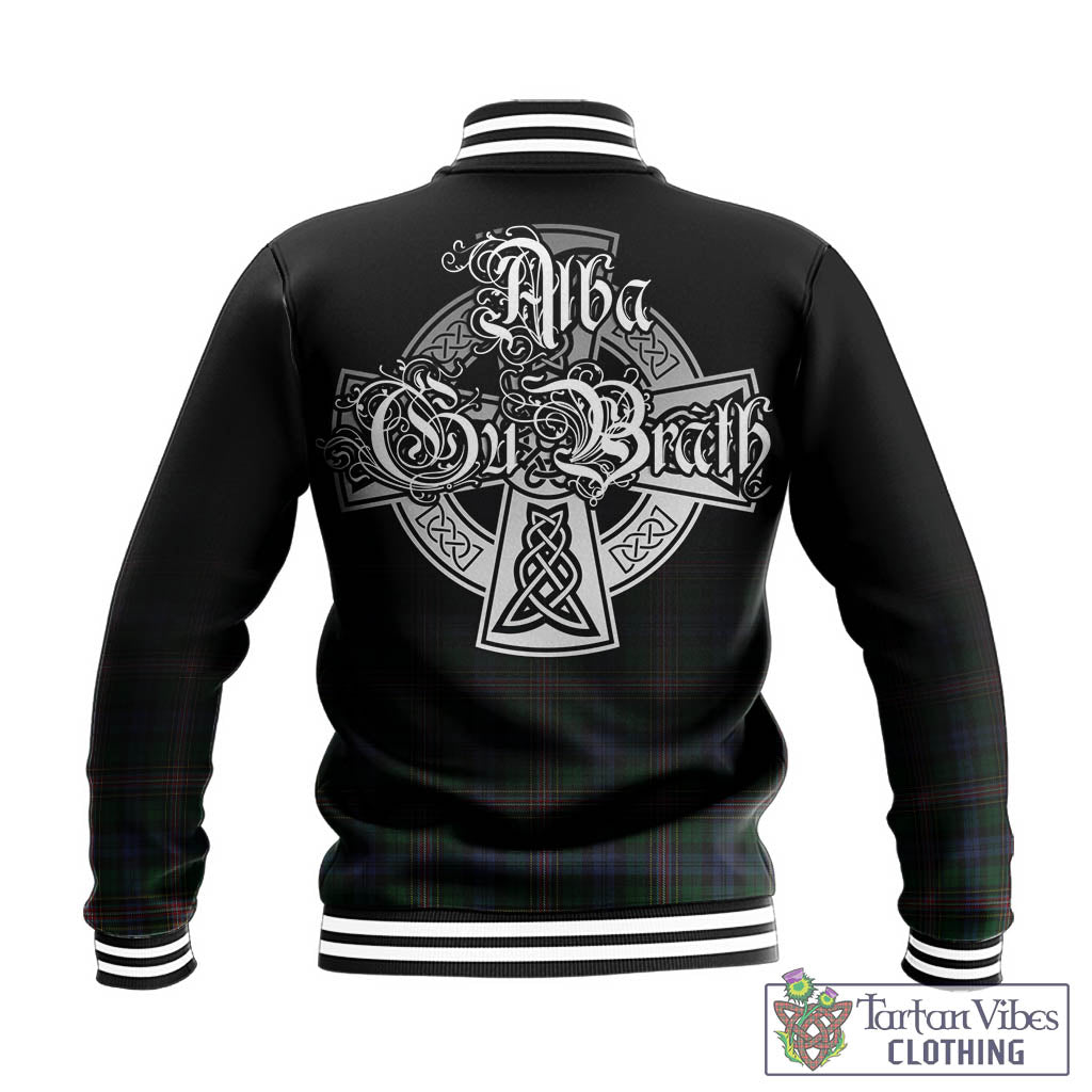 Tartan Vibes Clothing Allison Tartan Baseball Jacket Featuring Alba Gu Brath Family Crest Celtic Inspired