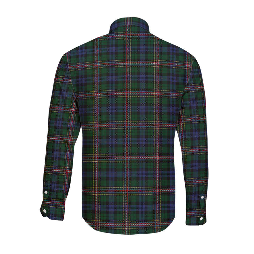 Allison Tartan Long Sleeve Button Up Shirt with Family Crest - Tartanvibesclothing