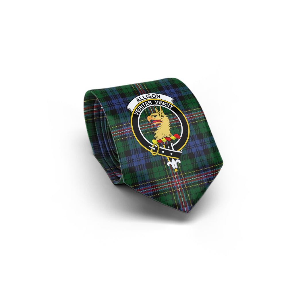 Allison Tartan Classic Necktie with Family Crest - Tartan Vibes Clothing