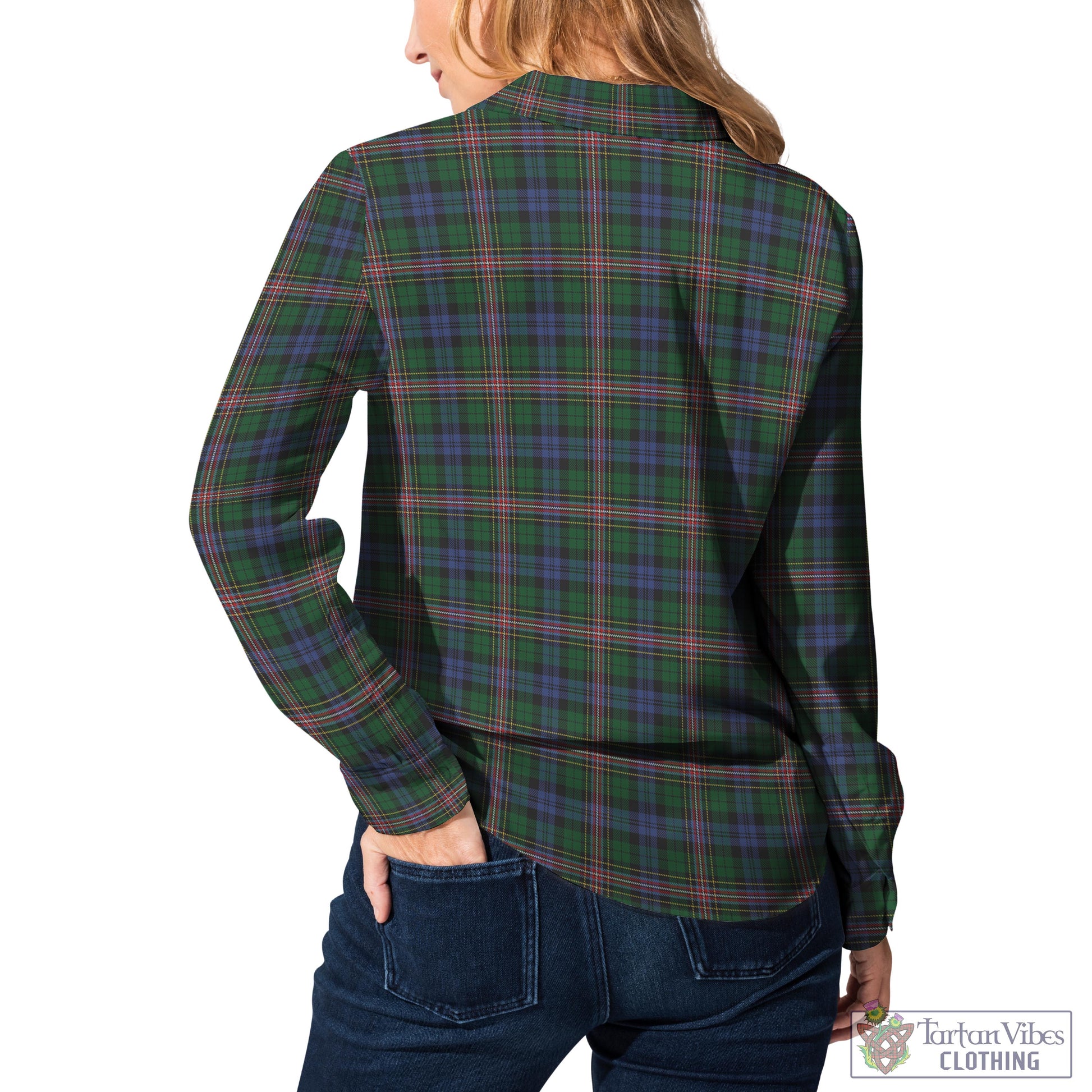 Tartan Vibes Clothing Allison Tartan Womens Casual Shirt with Family Crest