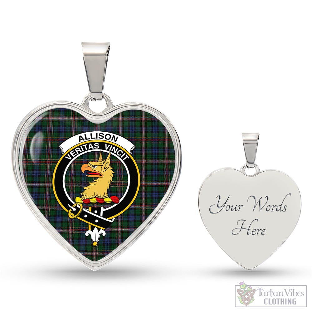 Tartan Vibes Clothing Allison Tartan Heart Necklace with Family Crest