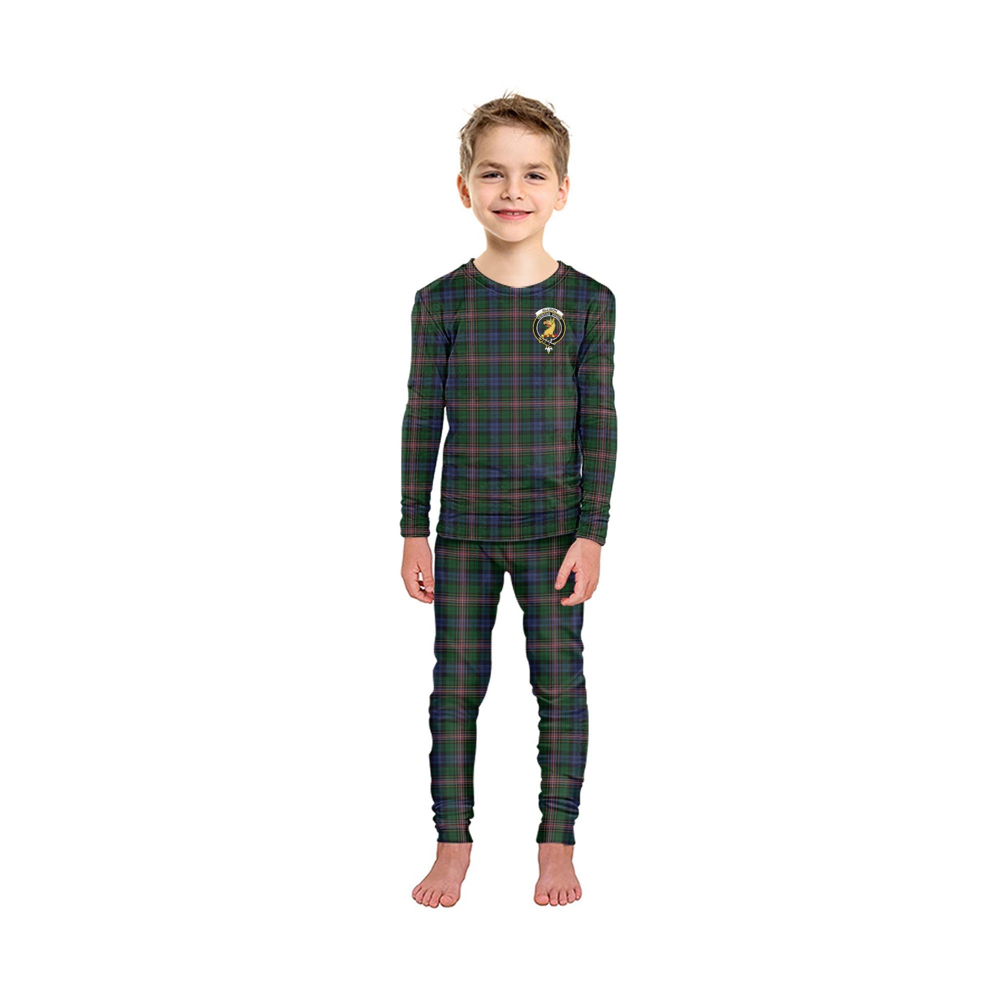 Allison Tartan Pajamas Family Set with Family Crest - Tartan Vibes Clothing