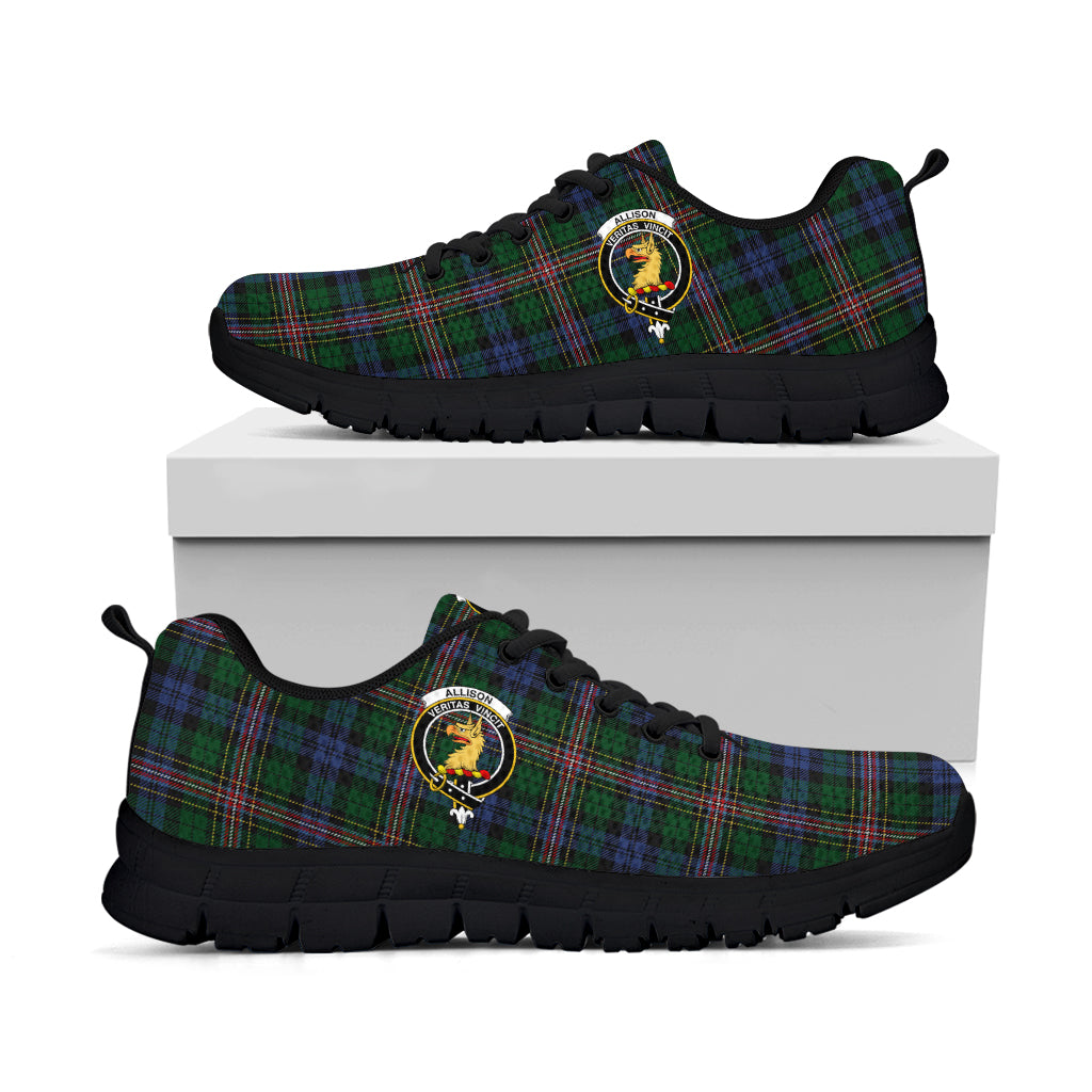 Allison Tartan Sneakers with Family Crest - Tartanvibesclothing