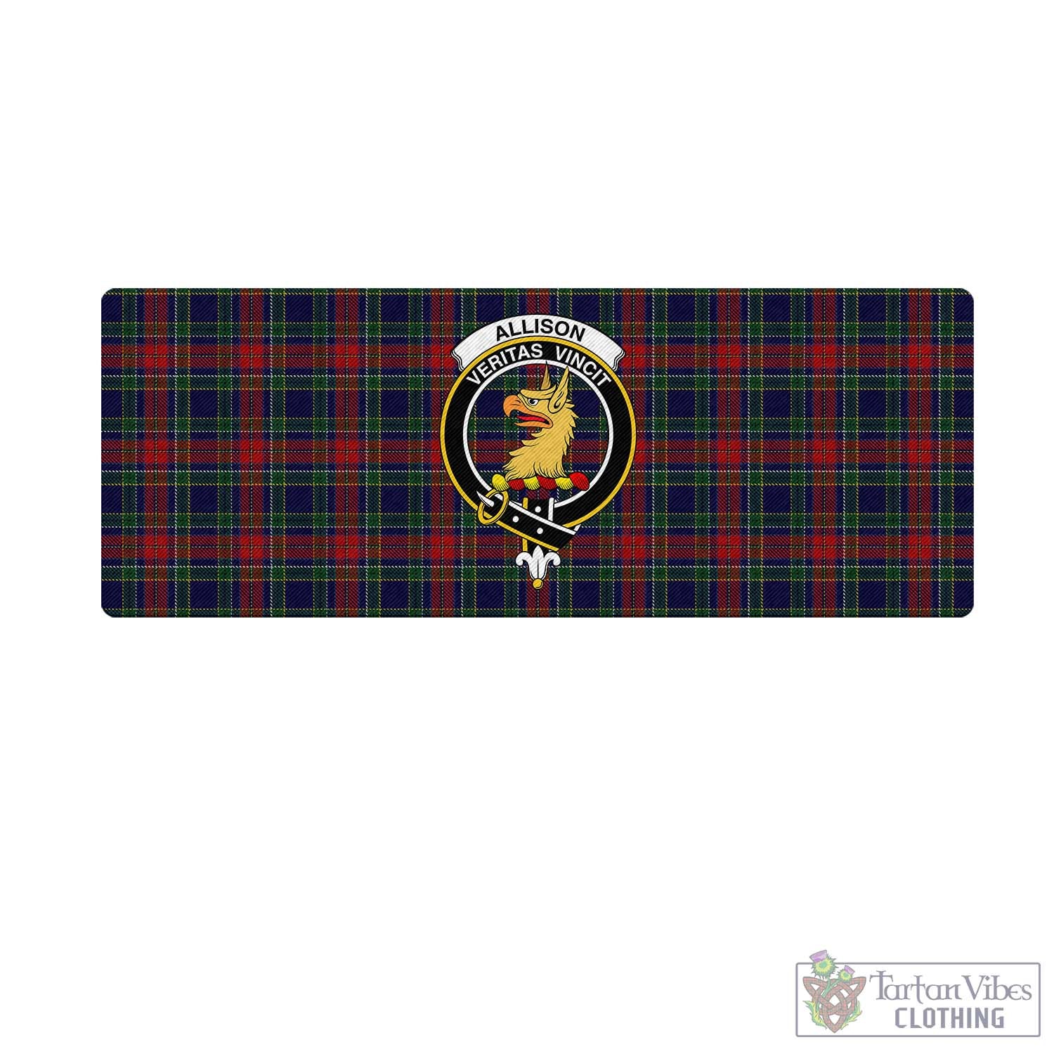 Tartan Vibes Clothing Allison Red Tartan Mouse Pad with Family Crest