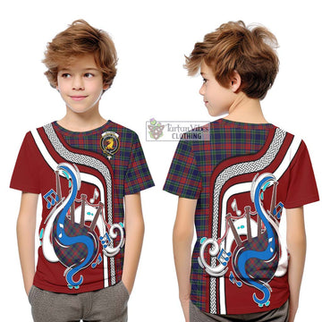 Allison Red Tartan Kid T-Shirt with Epic Bagpipe Style