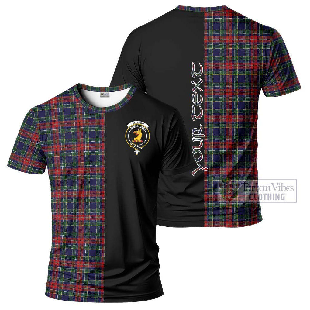 Allison Red Tartan T-Shirt with Family Crest and Half Of Me Style Kid's Shirt - Tartanvibesclothing Shop