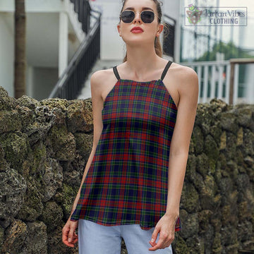 Allison Red Tartan Loose Halter Neck Camisole