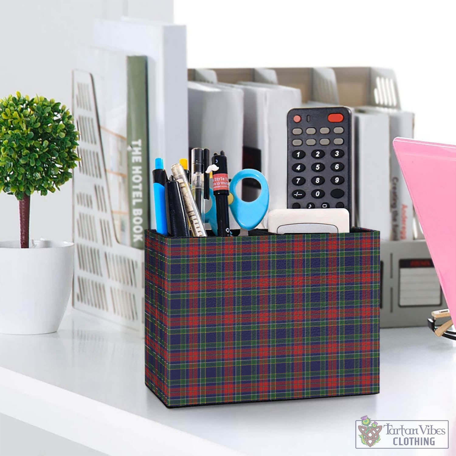 Tartan Vibes Clothing Allison Red Tartan Pen Holder