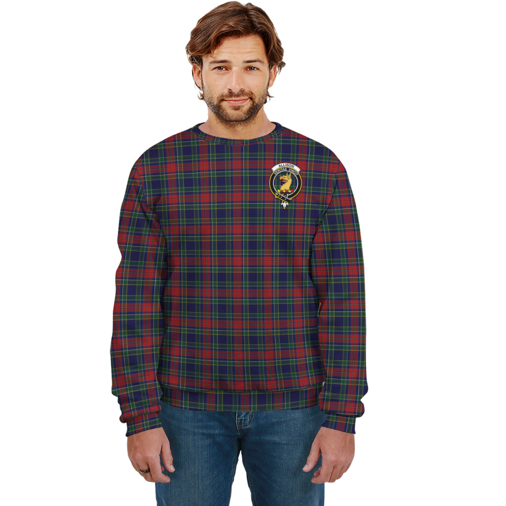 Allison Red Tartan Sweatshirt with Family Crest Unisex - Tartan Vibes Clothing