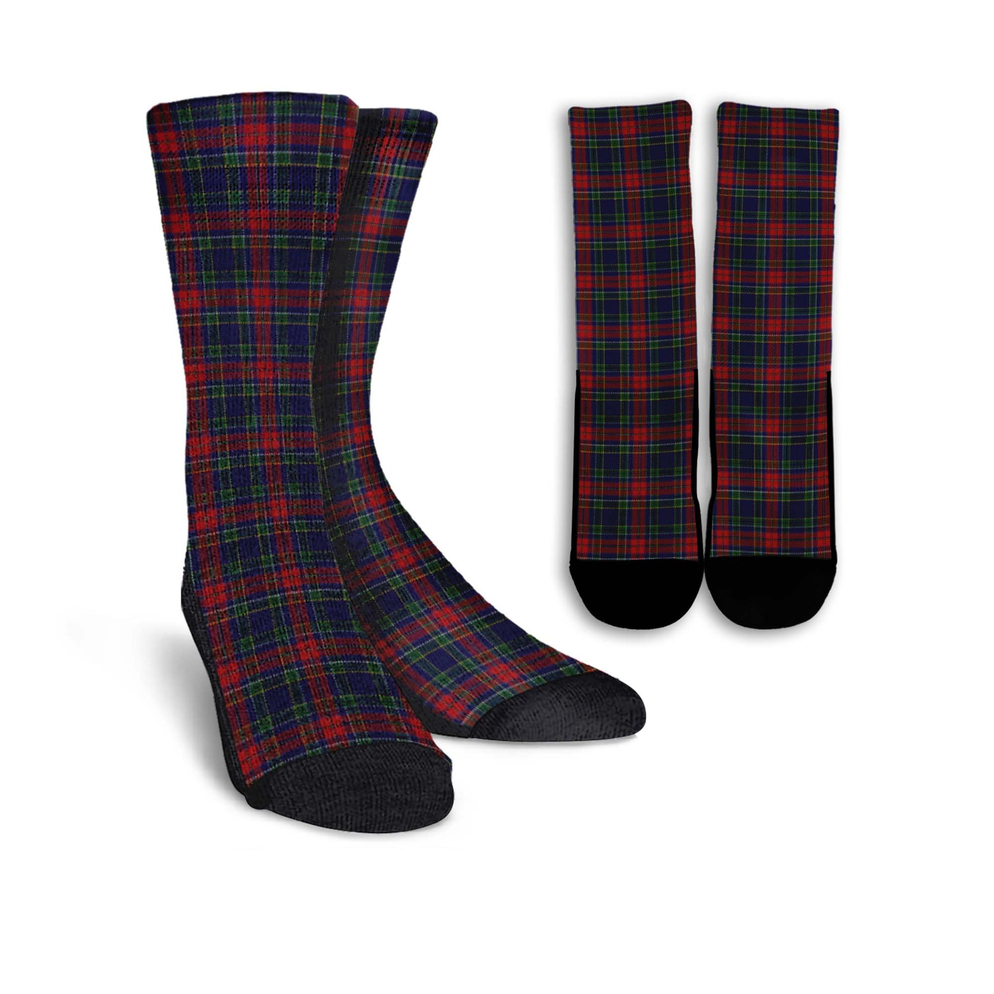 Allison Red Tartan Crew Socks - Tartanvibesclothing